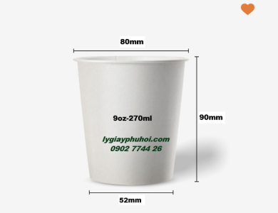 Cốc giấy dùng 1 lần 9oz-270ml